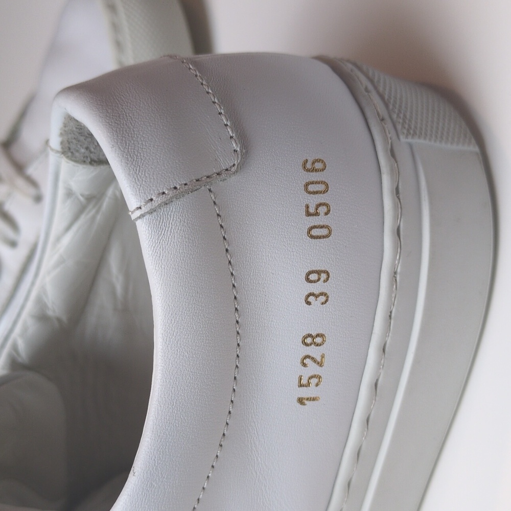 Common Projects Achilles Sneakers in White Leather Size EU 39 US Women's 9 - Picture 3 of 17